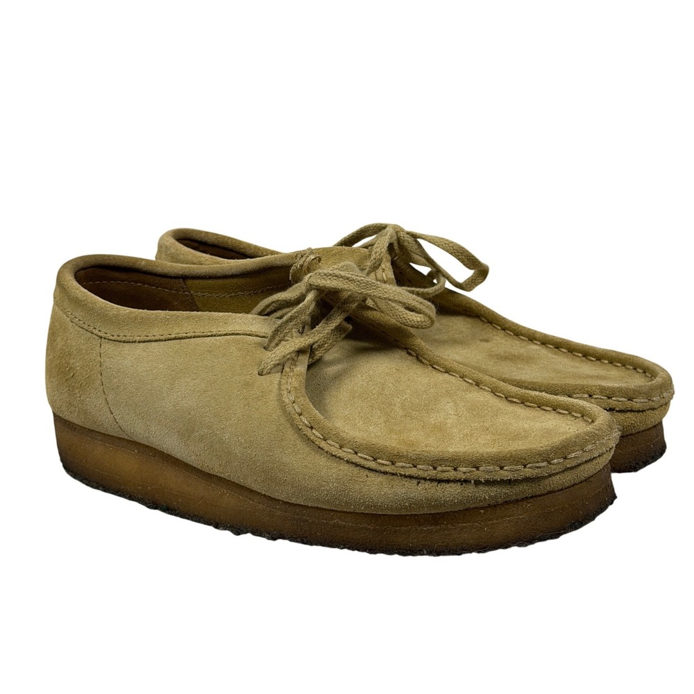 Clarks Originals Wallabee Mens 7.5 Sand Suede Low Top Crepe Sole Shoes 26103760